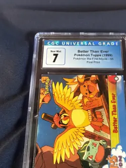 Cgc 7 Better Than Ever 56 Topps first print pokemon the first movie card - Image 3