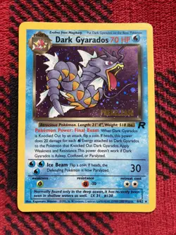 Dark Gyarados 8/82 Holo Team Rocket Prerelease Promo Pokemon Card - Image 1
