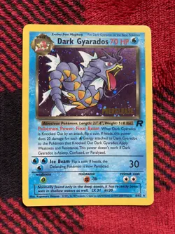 Dark Gyarados 8/82 Holo Team Rocket Prerelease Promo Pokemon Card - Image 1