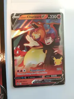 Lance's Charizard V SWSH133 Pokemon Celebrations Card 25th Anniversary + Jumbo - Image 3
