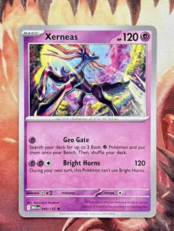 Xerneas 064/132 Pokemon Mega Evolution Non-Holo Build & Battle EXCLUSIVE Card ✨ - Image 1