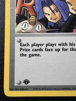 1st Edition Here Comes Team Rocket 71/82 Team Rocket Pokemon Card Rare LP - Image 5