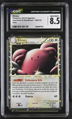 CGC 8.5 Blissey Prime 2010 HeartGold & SoulSilver 106/123 Holo Pokemon Card - Image 1
