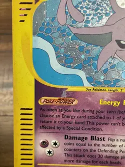 Espeon Holo Aquapolis E Series Pokemon Card SILVERING READ DESCRIPTION - Image 4