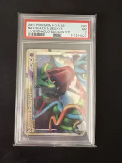PSA 7 Rayquaza & Deoxys Legend (Top) 89/90 Undaunted Holo Pokemon Card - Image 1