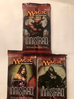 INNISTRAD X 3 Sealed Innistrad Booster Pack MTG (RG) 04022505 4RCards - Image 1