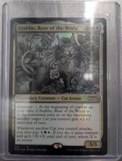 Arahbo Roar Of The World 025 NM MTG Secret Lair Drop Series Foil Cat OMG Kitties - Image 1
