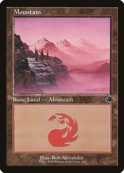 Mountain (#408) - Foil Retro Frame Dominaria Remastered NM MTG - Image 1