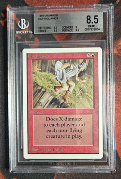Unlimited - Earthquake - MTG -Magic the Gathering - NM-MT+ - BGS 8.5 Quad++ - Image 2