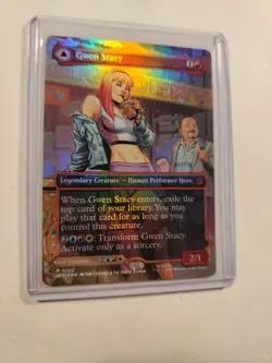 FOIL MTG Gwen Stacy / Ghost Spider M 0202 Magic Spider-Man BORDERLESS - Image 2