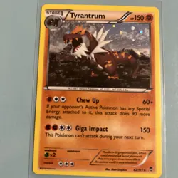 Tyrantrum 62/111 Cosmo Holo Rare Pokemon Furious Fists 2014 Near Mint condition - Image 2
