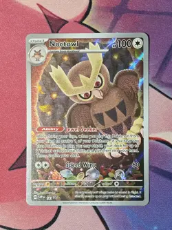 Pokemon Noctowl SVP 141 Black Star Promo Holo Stellar Crown - Image 1