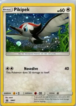 Pokemon TCG Pikipek SM07/248 SM Black Star Promos Holo NM - Image 1