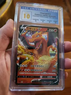 (POP 15) CGC 10 PERFECT Japanese Pokemon 2020 Charizard V 001/021 VMAX Starter - Image 2