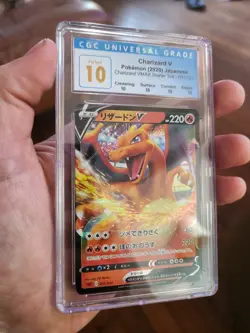 (POP 15) CGC 10 PERFECT Japanese Pokemon 2020 Charizard V 001/021 VMAX Starter - Image 5