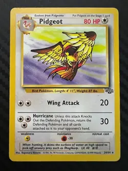 Pokemon TCG Pidgeot 24/64 Jungle Regular Rare Unlimited DMG - Image 1