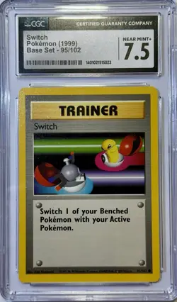 Switch Pokemon (1999) Base Set - 95/102 - CGC Graded Near Mint + 7.5 - Image 1