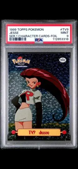 1999 TOPPS POKEMON #TV9 JESSE SER.1 CHARACTER CARDS-FOIL PSA 9 MINT - Image 1