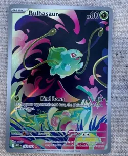 2025 POKEMON BULBASAUR 133/132 SECRET RARE FULL ART HOLO MEGA EVOLUTIONS NM - Image 1