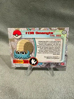 2000 Topps Nintendo Topps Pokemon TV Animation #138 Omanyte Holo Foil - Image 2