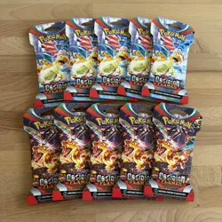 Pokemon TCG Obsidian Flames Sleeved Booster Pack New Sealed x10 - Image 1