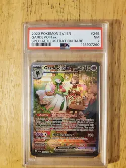 Pokemon Gardevoir EX TCG 245/198 Scarlet & Violet Base PSA 7 Full Art Sir Holo - Image 1