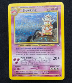 Pokemon TCG Slowking Neo Genesis 14 Holo Unlimited Rare Card (MP/HP) - Image 1