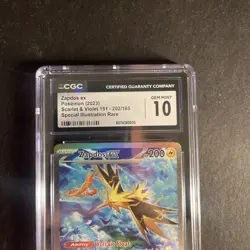 Zapdos 202/165 EX CGC 10 Special Illustration Rare Pokemon 151 Card Mew EN GEM - Image 3