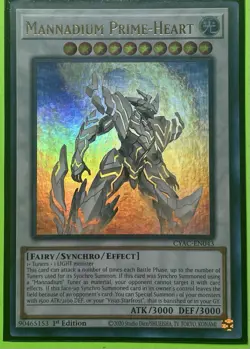 Yugioh Mannadium Prime-Heart CYAC-EN043 Ultra Rare 1st Ed NM - Image 1