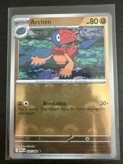Archen Poke Ball #50 Holo Pokemon Sv11W: White Flare Card - Image 1
