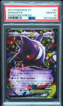 Gengar EX 34/119 PSA 10 Phantom Forces Pokemon Card, New Cert! - Image 1