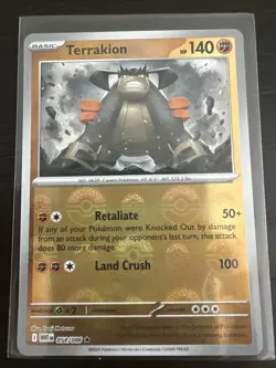 Terrakion Poke Ball #54 Holo Pokemon Sv11W: White Flare Card - Image 1