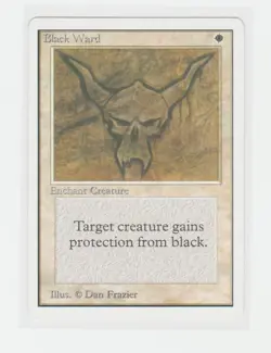 Magic the Gathering ~ MTG ~ 1x Black Ward ~ UNLIMITED ~ LP - Image 1