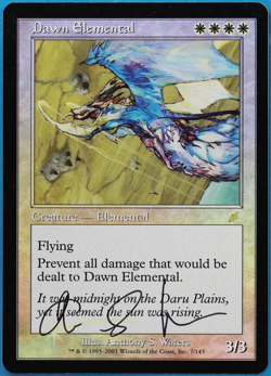 Dawn Elemental FOIL Scourge NM White Rare SIGNED MTG CARD (ID# 505105) ABUGames - Image 1