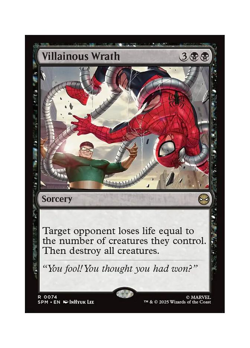 Magic the Gathering MTG SPM Villainous Wrath 74 Regular Near Mint - Image 1