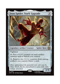 Magic the Gathering MTG SPM Iron Spider, Stark Upgrade 166 Regular Near Mint - Image 1