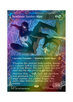 Magic the Gathering MTG SPM Symbiote Spider-Man 217 Foil Near Mint - Image 1