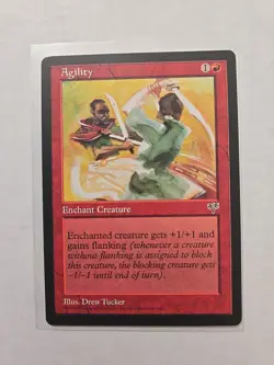 Agility - Mirage - LP - MTG Magic - Common - Enchant Creature - Image 1
