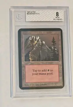 Mountain V1 MTG Alpha 1993 BGS 8 NM-MT Magic the Gathering - Image 1