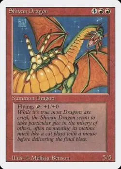 MTG x1 Shivan Dragon Revised Edition (LP) - Image 1