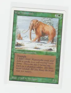 Magic the Gathering ~ MTG ~ 1x War Mammoth ~ UNLIMITED ~ M/NM ~ - Image 1