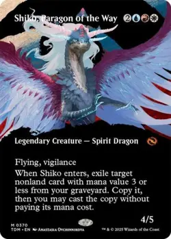 MTG English Shiko, Paragon of the Way (Borderless) NM Foil Tarkir: Dragonstorm - Image 1