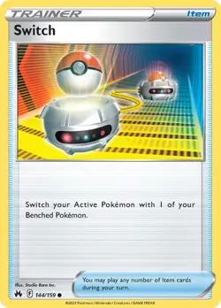 Pokemon Switch x4 Playset Trainer 144/159 Sword & Shield Crown Zenith - Image 1