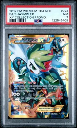PSA 7 Pokemon Shaymin EX 77a/108 XY Collection Alternate Art Full Art Promo - Image 1