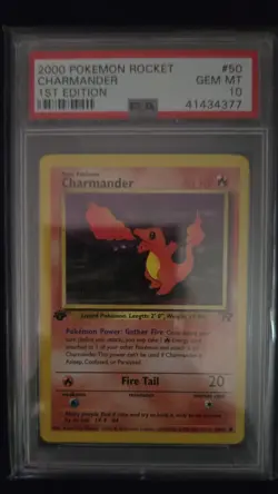 PSA 10 1st edition Charmander - 50/82 - Team Rocket - Pokemon - Image 1