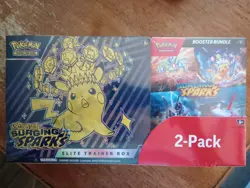 Pokemon Scarlet & Violet Surging Sparks Elite Trainer Box 2 Pack. Factory sealed - Image 1