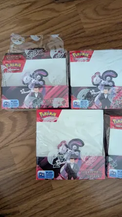 Pokemon Tcg *EMPTY/NO CARDS* Destined Rivals Booster Box - Lot of 5 With Wrapper - Image 3