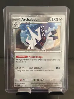 Pokemon TCG Stellar Crown Archaludon 107/142 Cosmos Holo Blister Promo Exclusive - Image 1