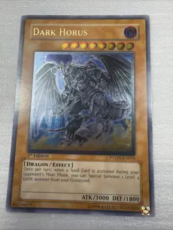 YuGiOh Dark Horus PTDN-EN016 1st Edition Ultimate Rare NM - Image 1