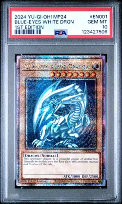 YUGIOH Blue-Eyes White Dragon MP24-EN001 QCR 1st Edition PSA 10 - GEM MINT! - Image 1